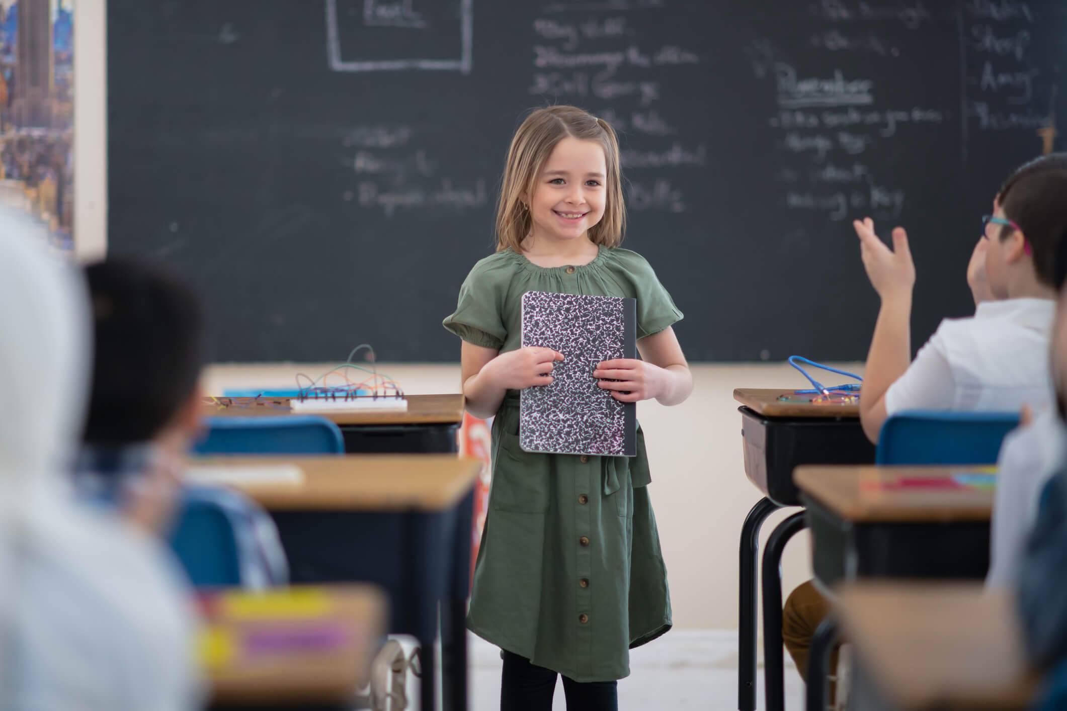 child public speaking in class